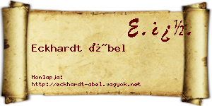 Eckhardt Ábel névjegykártya