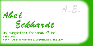 abel eckhardt business card